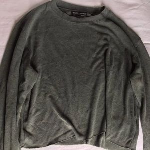 Army Green Brandy Melville Cropped Sweater